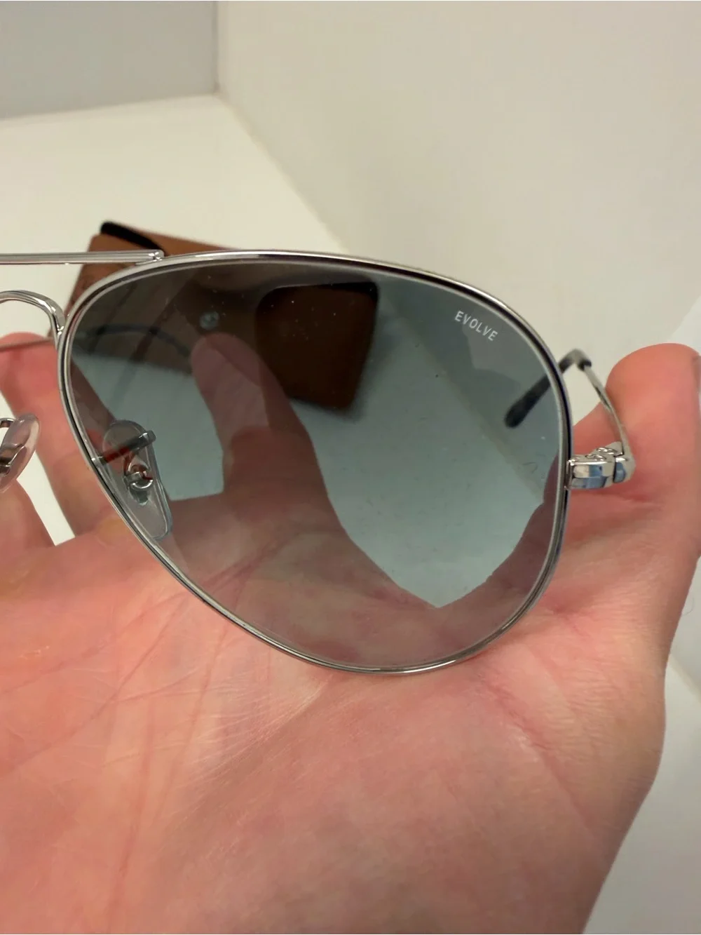 Ray-Ban Women’s Aviator Gradient Sunglasses – Silver / Blue